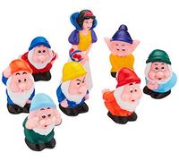 Teorema Giocattoli, 7 Gummy Dwarfs Princess Baby Bath Set Soft Safe Vinyl Bath Toy Set for Kids and Babies