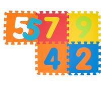 Teorema Giocattoli - Children's Puzzle Mat with Assorted Numbers (9 Pieces), Soft Children's Play Mat with Non-Toxic EVA Rubber, Educational Baby Mat, Modular Play Base 32 x 32 cm