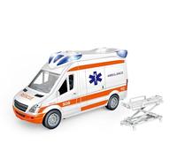 Teorema 1:12 Scale Ambulance Play City Instant Toy for Children, Emergency Vehicle with Light, Sounds and Adjustable Carry