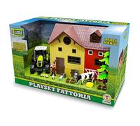 Teorema Giocattoli, Playset Farm Animals Children with Stable, Tractor with Lights and Sounds, Cow and Many Accessories, Educational Games 3 Years, Stable Toy