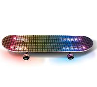 Teorema - Skateboard with Luminous Effects, Length 74 cm, Max 50 kg, Wheels 61 x 40 mm, PU Bearings, ABEC-7 Bearings