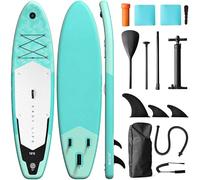 Teoryieer Inflatable Paddle Board 320cm, SUP Surfboard for Adults & Youth, Beginner Stand Up paddle Board, 6 Straps & Seat Mount, Non-Slip Deck, 300lbs Capacity, with Pump/Paddle/Backpack/Leash/Fin