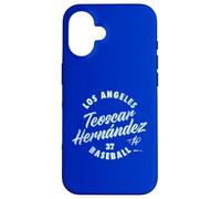 Teoscar Hernández Los Angeles Baseball Vintage Cursive MLBPA Case for iPhone 16