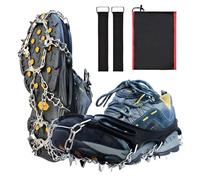 TEOV Crampons for Hiking Shoes, 19 Teeth, Stainless Steel, Non-Slip, Unisex, Size 41-45