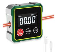 TEOV Laser Angle Gauge Magnetic Digital LCD with Four-Sided Magnet, Type-C Charging & IP54 Waterproof, Digital Inclinometer for Woodworking, Construction