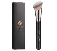 TEOYALL 170S Foundation Brush, Angled Contour Buffing Blending Brush | Buffs liquid foundation streak-free. Blends cream contour seamlessly. Sweeps powder blush bronzer. Synthetic, no shedding