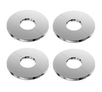 TEOZBLU 4 Pieces Split Two Piece Chrome Stainless Steel Valve Tap, Inner Diameter 28 mm, Tap Cover, Valve Hole Cover Tap Plug