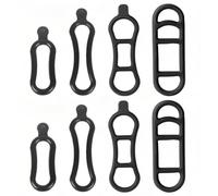 TEOZBLU Bicycle Silicone Band, Pack of 8 Bicycle Stretch Rubber Rings Torch Elastic Band Holder, Bicycle Attachment Strap Silicone Handlebar Holder for Torch LED Bicycle Light