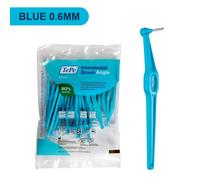 Tepe Angled Blue Interdental Brush 0.6mm 25 Pack