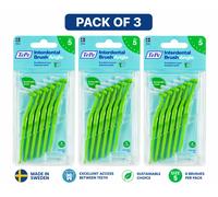 TePe Angle Interdental Brushes Size 5 Pack of 3 x 6 Brushes Pink Made Sweden