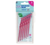 TePe Angle interdental brushs pink (ISO size 0:0.4 mm)/Controlled cleaning of interdental spaces even in hard-to-reach areas/1 x 6