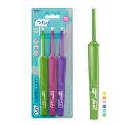 TePe Compact Tuft, Assorted Colours, 3pcs | Precision cleaning of hard-to-reach areas, Single tuft-brush, Optimal for cleaning of implants and braces