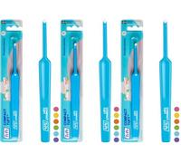 TePe Compact Tuft, Assorted Colours, Pack of 3 | Precision cleaning of hard-to-reach areas, Single tuft-brush, Optimal for cleaning of implants and braces