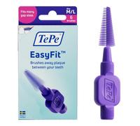 TePe EasyFit, Conical Interdental Brush, Purple, M/L, 6pcs | Conical shape to fit many gap sizes, Effective clean between the teeth, Medium to large gaps
