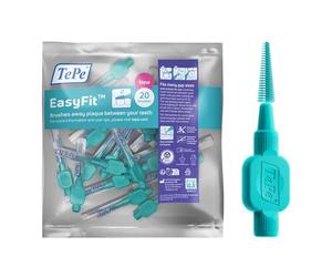 TePe EasyFit, Turquoise, S/M, 20pcs, Plaque Removal, efficient Clean Between the Teeth, Small to Medium Gaps