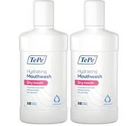 TePe Hydrating Mouthwash for Dry Mouth, no Added flavouring, Fluoride mouthwash that eases The Feeling of Dry Mouth (Pack of 2)