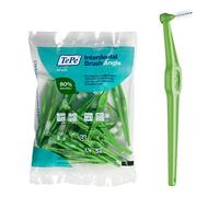 TePe Interdental Brush Angle, Angled Dental Brush for Teeth Cleaning, Pack of 25, 0.8 mm, Large Gaps, Green, Size 5