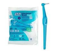 TePe Interdental Brush Angle, Blue, 0.6mm/ISO 3, 20pcs, Plaque Remover, Easy and efficient Cleaning Between Teeth, Tooth Floss for Small Gaps