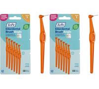 TePe Interdental Brush Angle, Orange, 0.45mm/ISO 1, 6pcs, Interspace Cleaning, Plaque Remover for Teeth with Narrow Gaps, ensures Strong Gums, Carton Pack (Pack of 2)