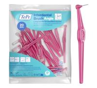 TePe Interdental Brush Angle, Pink, 0.4mm/ISO 0, 20pcs, Interspace Cleaning, Plaque Remover for Teeth with Narrow Gaps, ensures Strong Gums