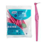 TePe Interdental Brush Angle, Pink, 0.4mm/ISO 0, 20pcs, Interspace Cleaning, Plaque Remover for Teeth with Narrow Gaps, ensures Strong Gums