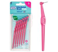 TePe Interdental Brush Angle, Pink, 0.4mm/ISO 0, 6pcs, Interspace Cleaning, Plaque Remover for Teeth with Narrow Gaps, ensures Strong Gums, Carton Pack