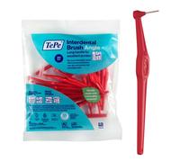 TePe Interdental Brush Angle, Red, 0.5mm/ISO 2, 20pcs, Interspace Cleaning, Plaque Remover for Teeth with Narrow Gaps, ensures Str