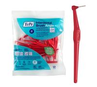 TePe Interdental Brush Angle, Red, 0.5mm/ISO 2, 20pcs, Interspace Cleaning, Plaque Remover for Teeth with Narrow Gaps, ensures Strong Gums and Teeth