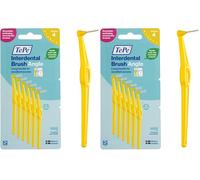 TePe Interdental Brush Angle, Yellow, 0.7mm/ISO 4, 6pcs, Plaque Remover, Easy and efficient Cleaning Between Teeth, Tooth Floss for Small Gaps, Carton Pack (Pack of 2)