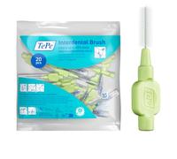 TePe Interdental Brush, Extra Soft, Green, 0.8mm/ISO 5, 20pcs, Plaque Removal, efficient Clean Between The Teeth, Tooth Floss, for Small Gaps