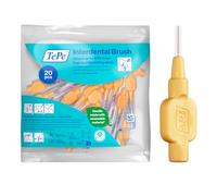 TePe Interdental Brush, Extra Soft, Orange, 0.45mm/ISO 1, 20pcs, Teeth Cleaning Plaque Removal, efficient Clean Between Teeth, for Narrow Gaps