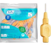 TePe Interdental Brush, Extra Soft, Orange, 0.45mm/ISO 1, 20pcs, Teeth Cleaning