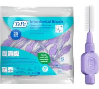 TePe Interdental Brush, Extra Soft, Purple, 1.1mm/ISO 6, 20pcs, Plaque Removal,