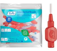 TePe Interdental Brush, Extra Soft, Red, 0.5mm/ISO 2, 20pcss | Effective cleani
