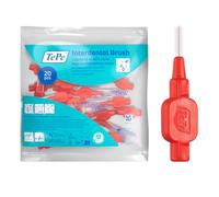 TePe Interdental Brush, Extra Soft, Red, 0.5mm/ISO 2, 20pcs, efficient Cleaning Between Teeth, Plaque Remover and Dental flosser for Narrow Gaps