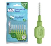 TePe Interdental Brush, Original, Green, 0.8mm/ISO 5, 8pcs, Plaque Removal, efficient Clean Between The Teeth, Tooth Floss, for Small Gaps