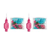 TePe Interdental Brush, Original, Pink, 0.4 mm/ISO 0, 20pcs, Plaque Removal, efficient Clean Between The Teeth, Tooth Floss, for Narrow Gaps (Pack of 2)
