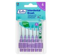 TePe Interdental Brush, Original, Purple, 1.1mm/ISO 6, 6pcs, Plaque Removal, Effective Cleaning Between Teeth, Dental flosser for Small Gaps