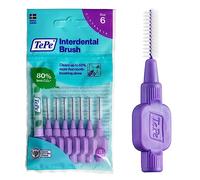 TePe Interdental Brush, Original, Purple, 1.1mm/ISO 6, 8pcs, Plaque Removal, Effective Cleaning Between Teeth, Dental flosser for Large Gaps