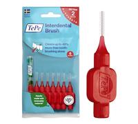 TePe Interdental Brush, Original, Red, 0.5mm/ISO 2, 8pcs, efficient Cleaning Between Teeth, Plaque Remover and Dental flosser for Narrow Gaps