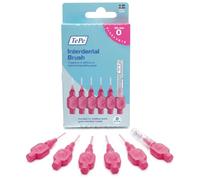 TePe Interdental Brush Original, Soft Dental Brush for Teeth Cleaning, Pack of 6, 0.40 mm, Extra-Small/Small Gaps, Pink, Size 0
