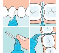 TePe Interdental Brush, Original, Yellow, 0.7mm/ISO 4, 8pcs,
