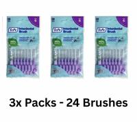 TePe Interdental Brush - Purple 1.10mm, Size 6 - 3 Packs of 8 Brushes - 24 Total