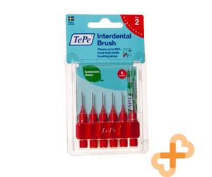 TEPE Interdental Brushes 0,50 mm Red 6 Pcs. Size 2 Sustainable Choice