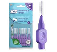 TePe Interdental Brush, Original, Purple, 1.1mm/ISO 6, 8pcs, plaque removal, effective cleaning between teeth, dental flosser for large gaps