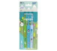 TePe Mini Toothbrush, Extra Soft, Assorted Colours, 3pcs, Kids Toothbrush, Extra Soft bristles for Gentle Cleaning, from First Tooth Until 6 yrs