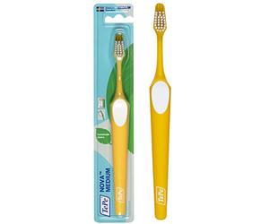 TEPE Nova Medium Toothbrush for simple and easy access to the back teeth / 1 x Nova Medium brush, Assorted colors