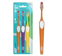 TePe Nova Toothbrush, Extra Soft, 3pc, Longer tip for Improved Access to Back Teeth, Toothbrush Medium for Easy and efficient Plaque Removal