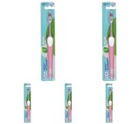TePe Nova Toothbrush, Extra Soft, Assorted Colours, 1pc, Longer tip for Improved Access to Back Teeth, Toothbrush Medium for Easy and efficient Plaque Removal (Pack of 5)
