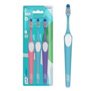 TePe Nova Toothbrush, Medium, 3pc, Longer tip for Improved Access to Back Teeth, Toothbrush Medium for Easy and efficient Plaque Removal